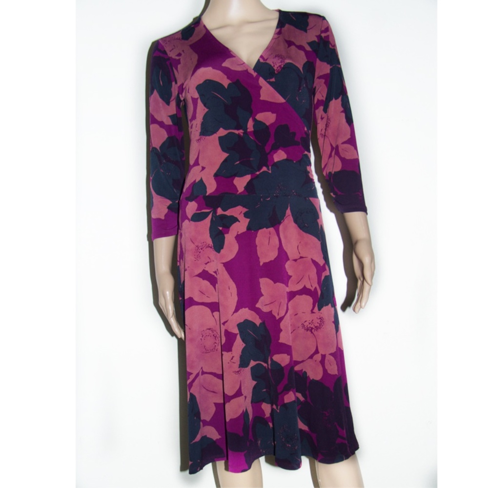 CAbi Floral Faux Wrap Dress.SZ Small